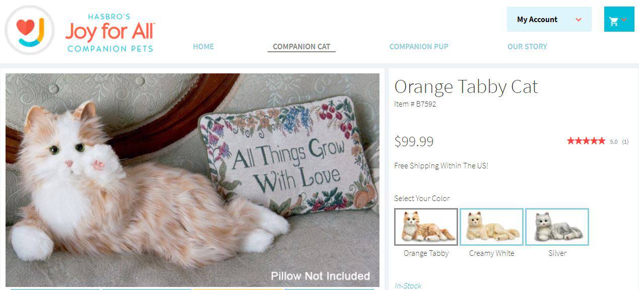 lifelike robotic pets for seniors